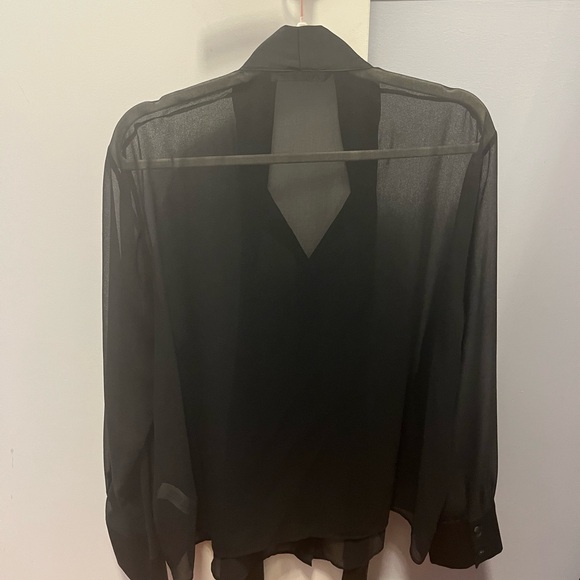 Zara Black Textured Top (See-through) - Picture 2 of 4